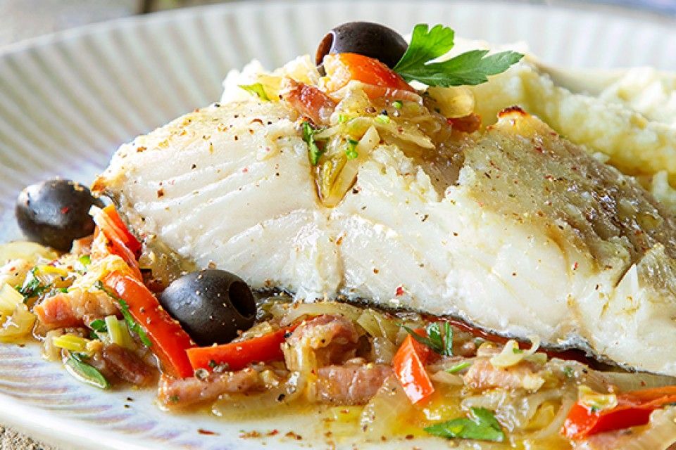 Lombo de Bacalhau no Forno com Legumes