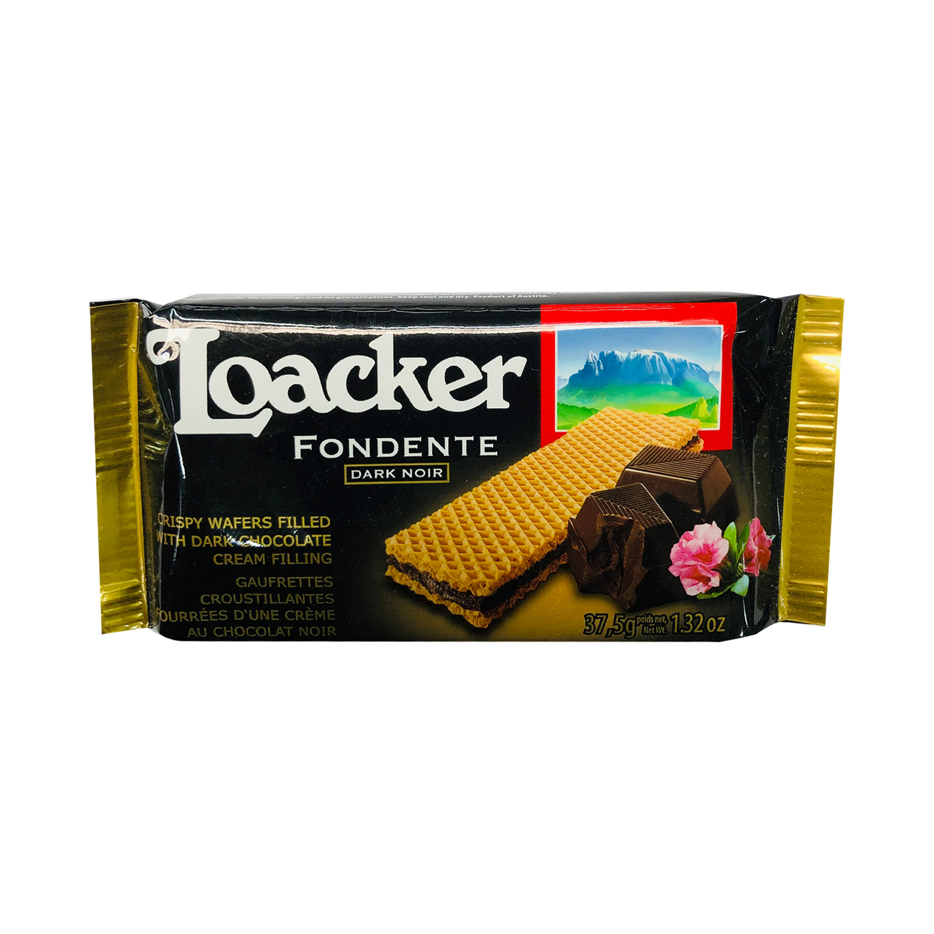 Bolacha loacker fondente 37,5gr