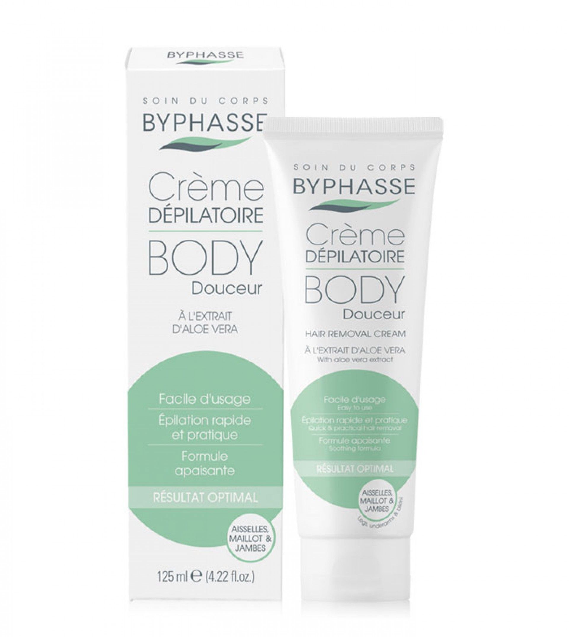 Creme depilatorio de byphasse aloe vera 125ml
