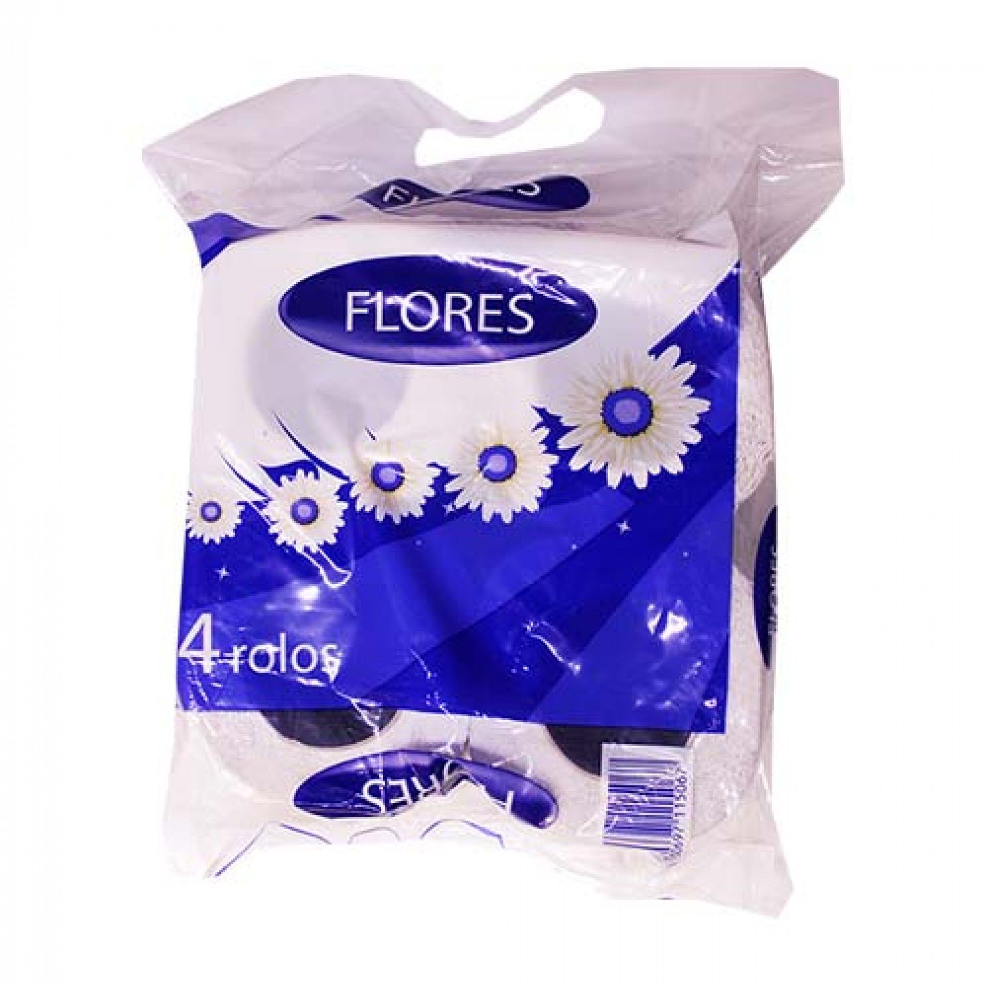 Papel higienico flores 4 rolos