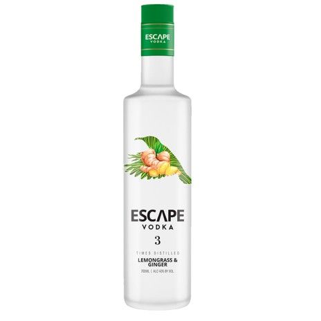 Vodka escape 700ml lemongrass & ginger