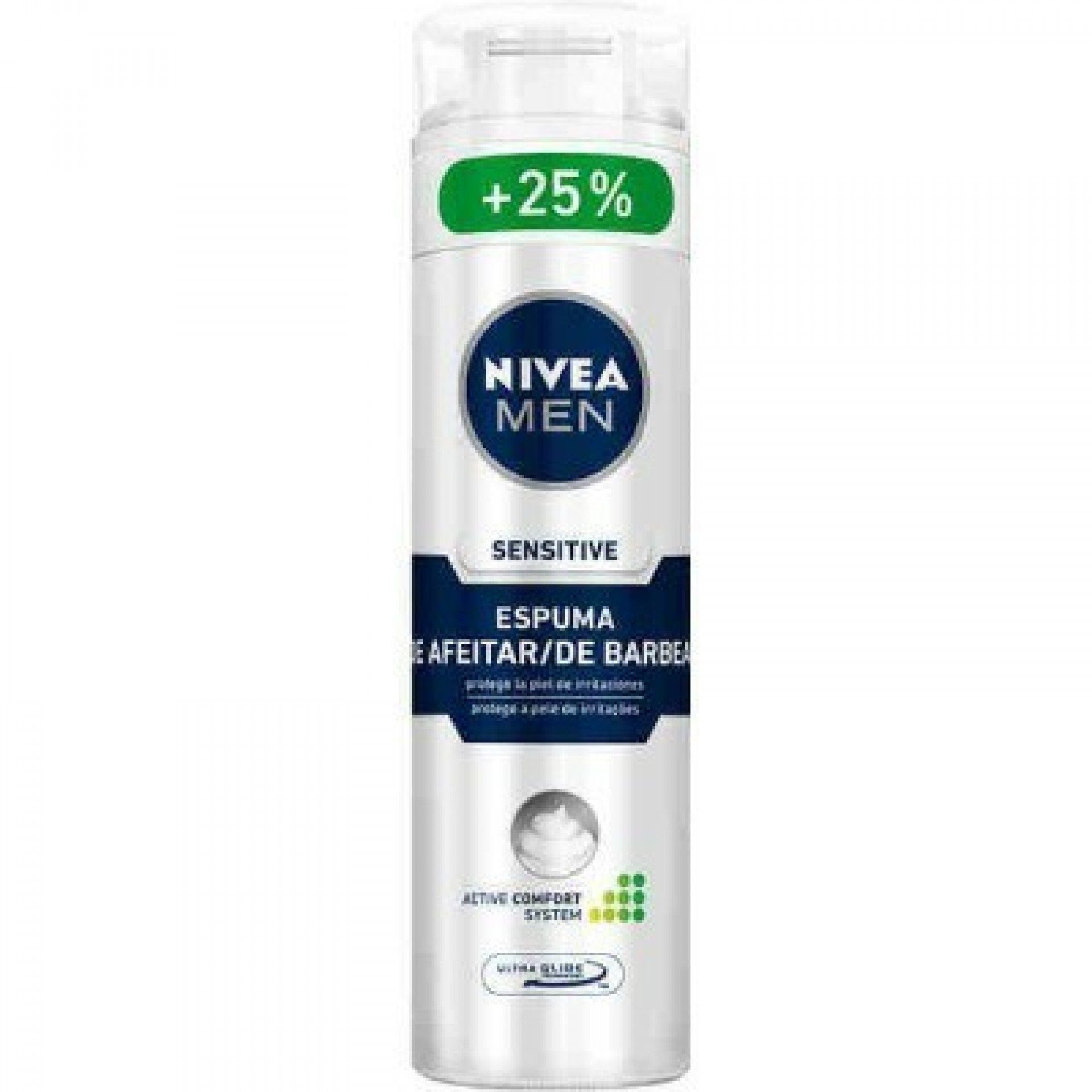 Espuma barbear nivea 200ml sensitive