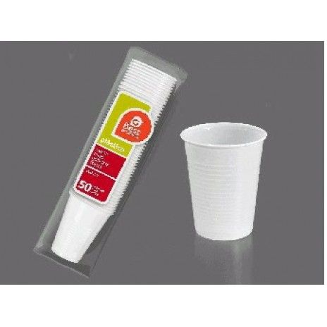 Copo descartavel branco 200cc 50un