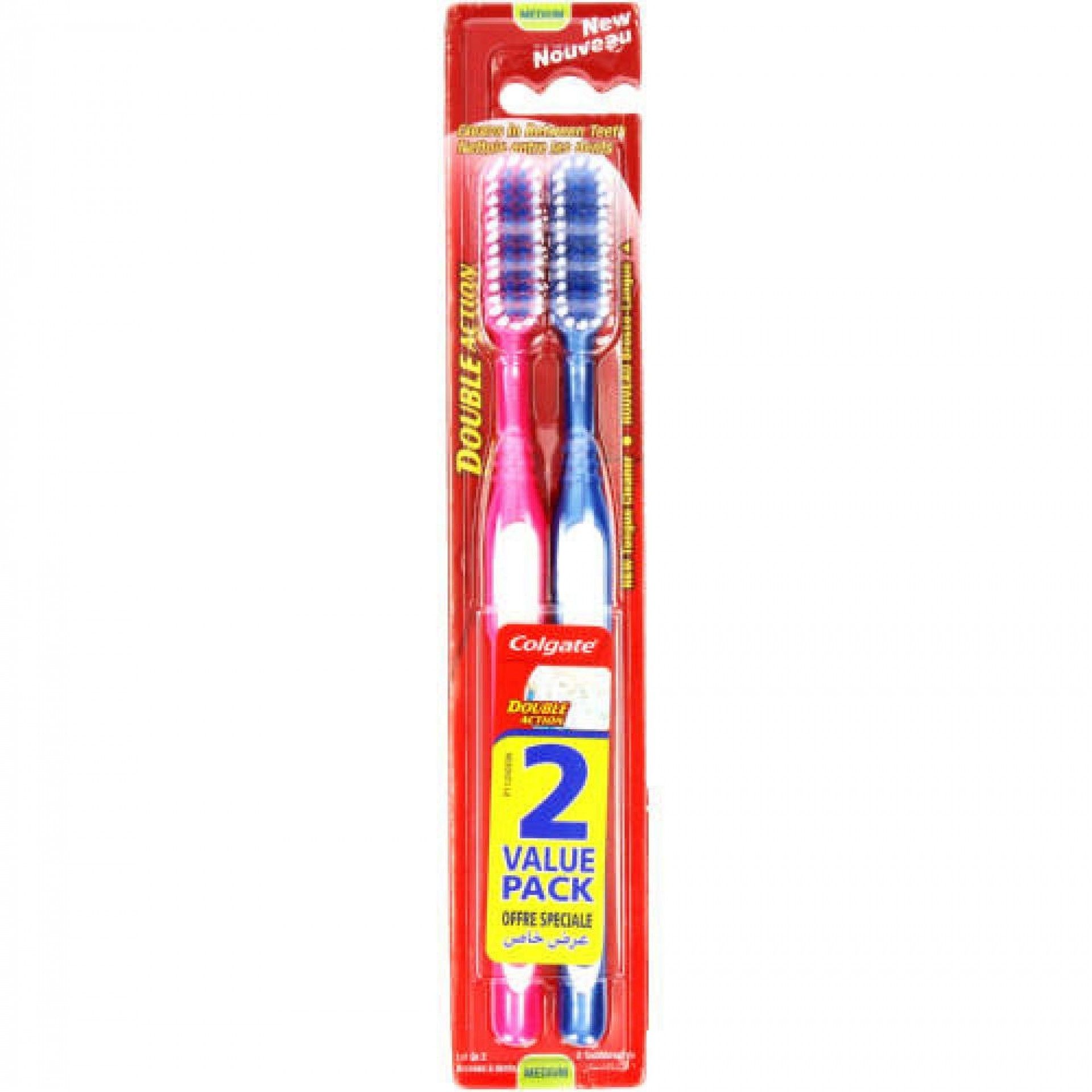 Escova dentes dupla acçao colgate conj.2un