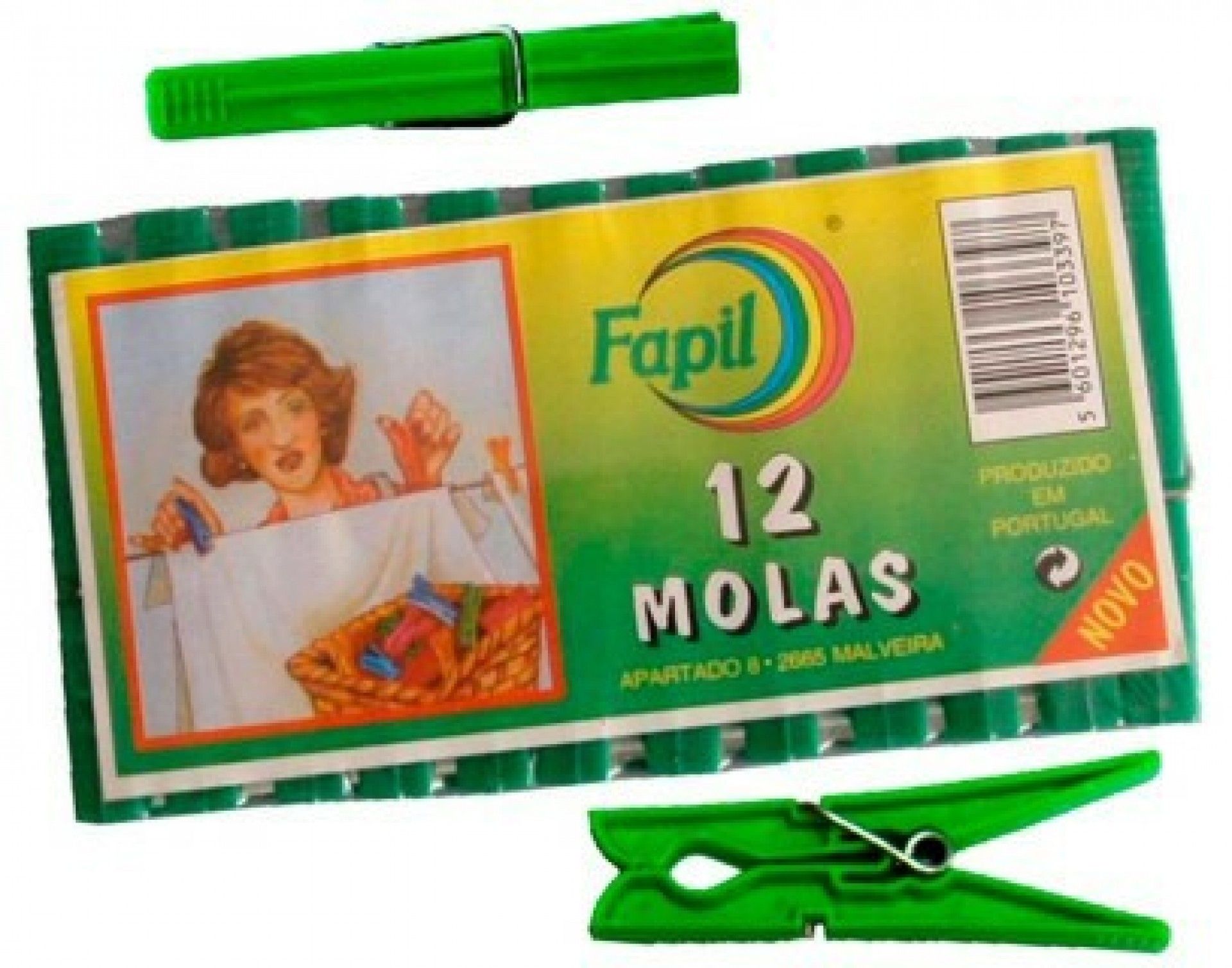 Molas plastico p/roupa fapil conj.12