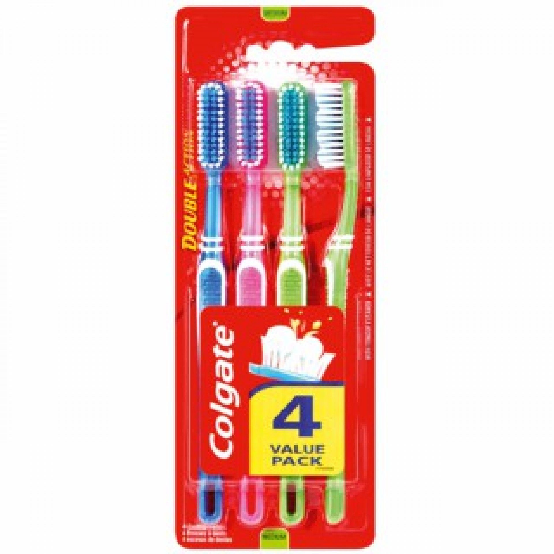 Escova dentes colgate double action pack4un
