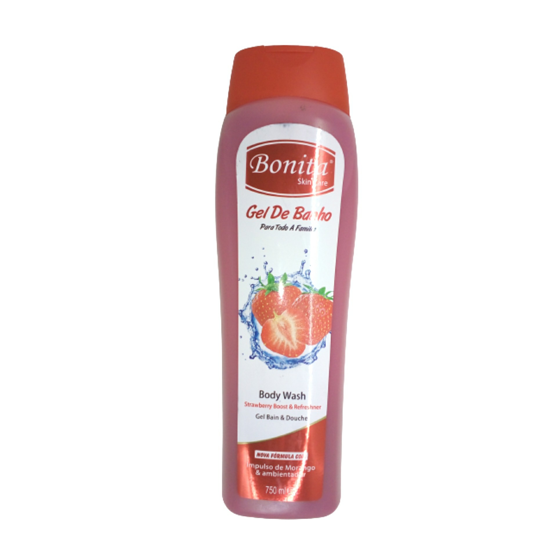 Gel banho bonita 750ml morango