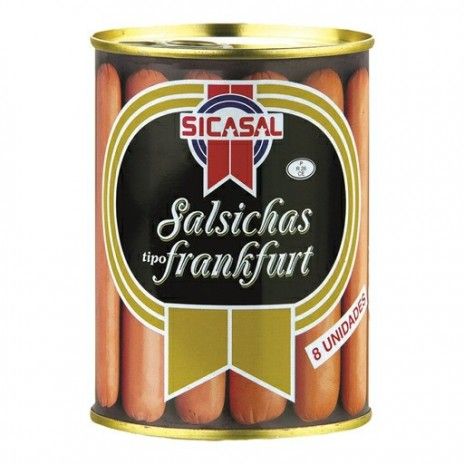 Salsichas frankfurt sicasal 8un 350gr