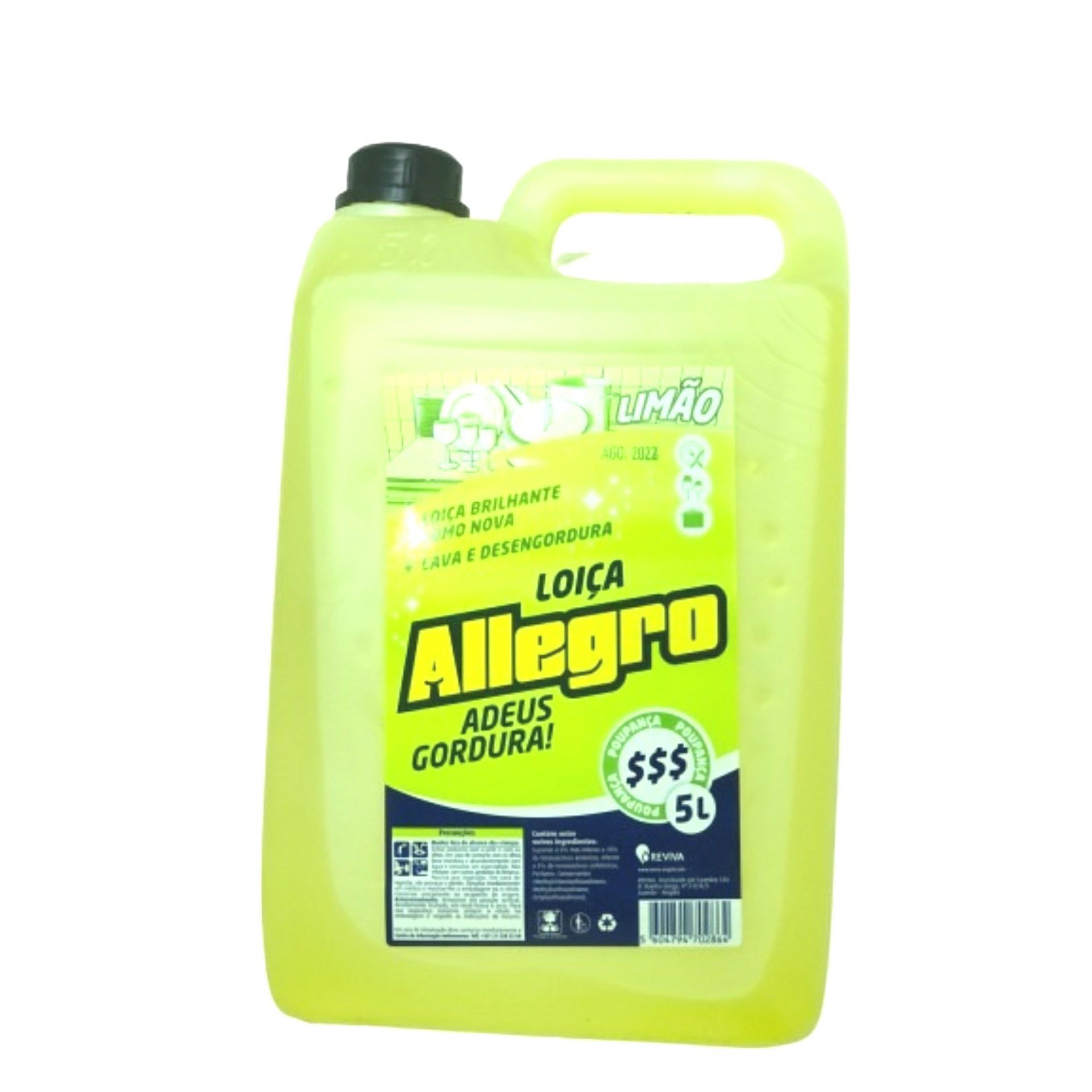 Deterg. lava loiça allegro 5l limao