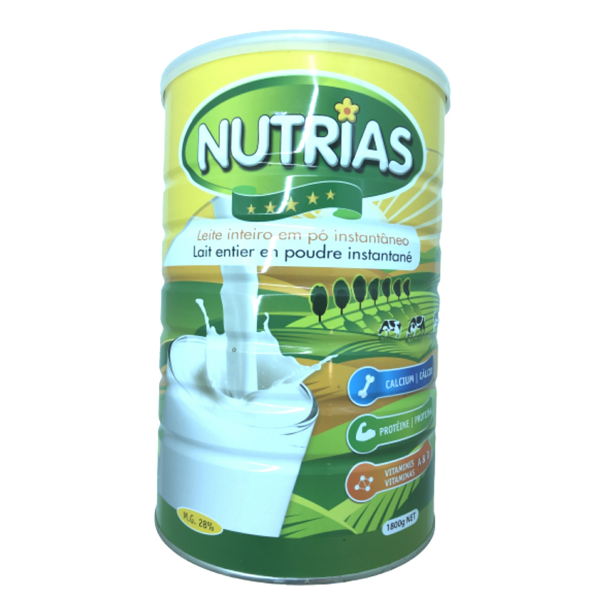 Leite em po instantaneo nutrias lata 1,8kg