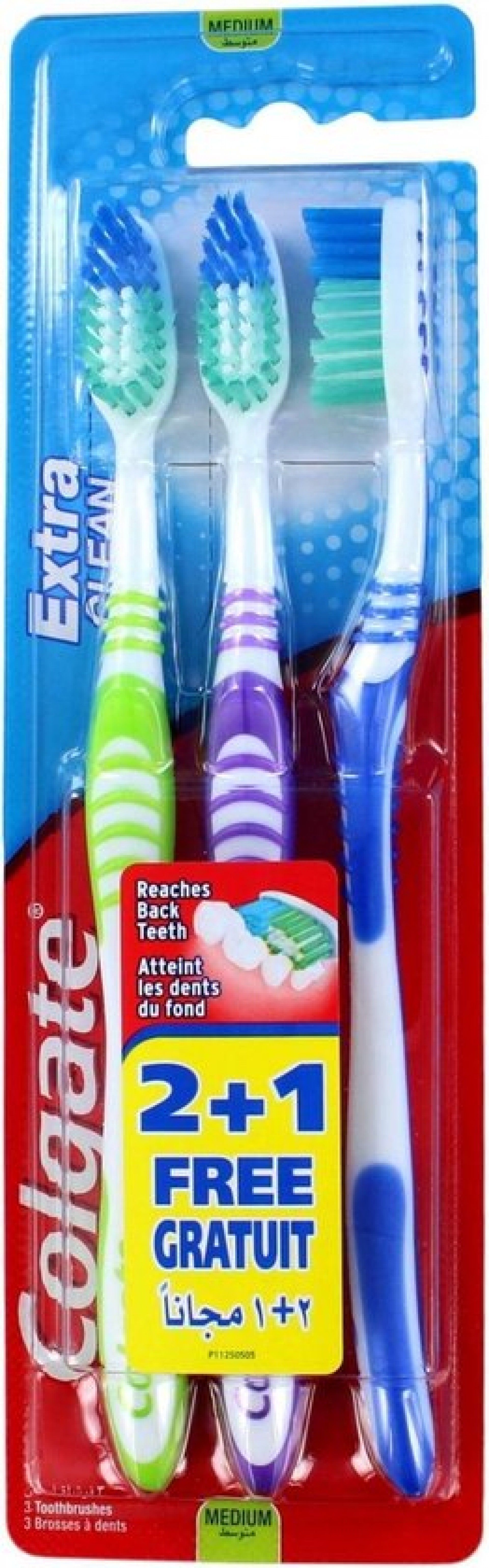 Escova dentes colgate extra clean pack3un