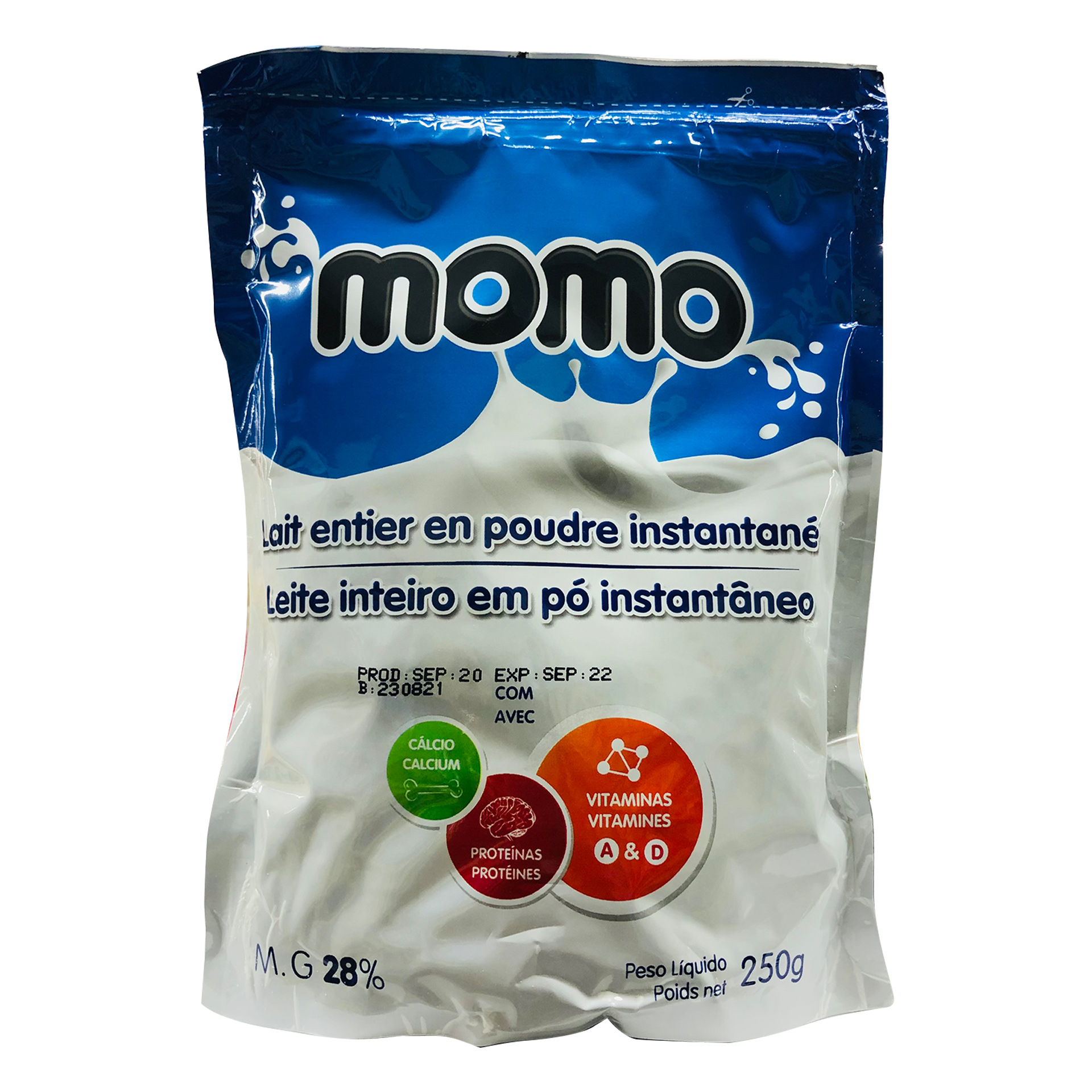 Leite em po instantaneo momo 250gr