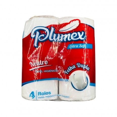 Papel higienico plumex extra soft 4 rolos
