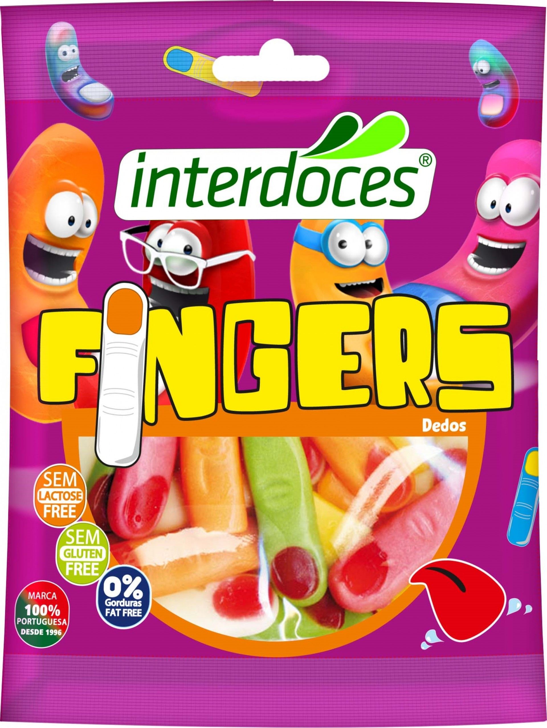 Gomas guloseimas interdoces 90gr dedos