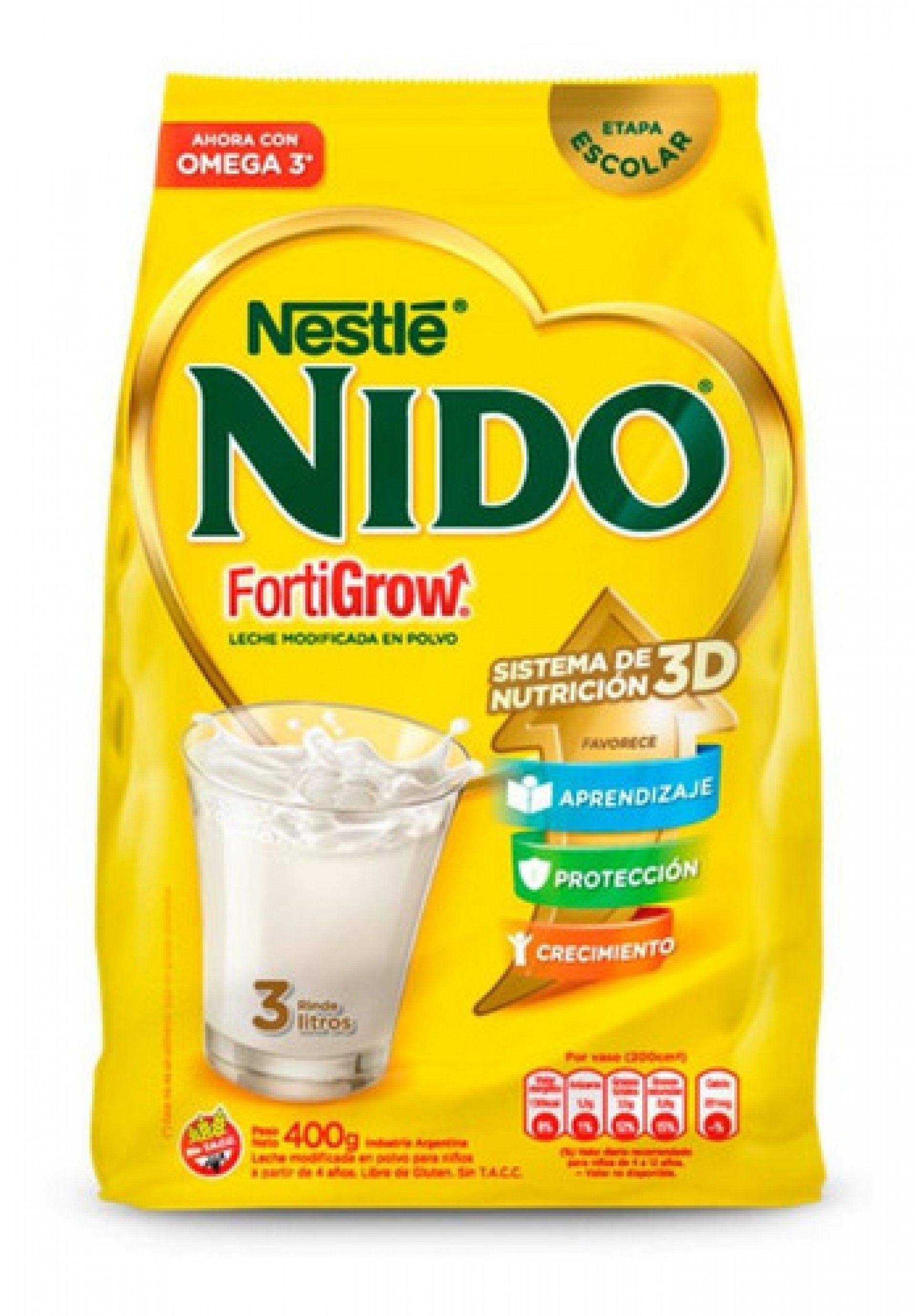 Leite em po nido fortificante pacote 400gr