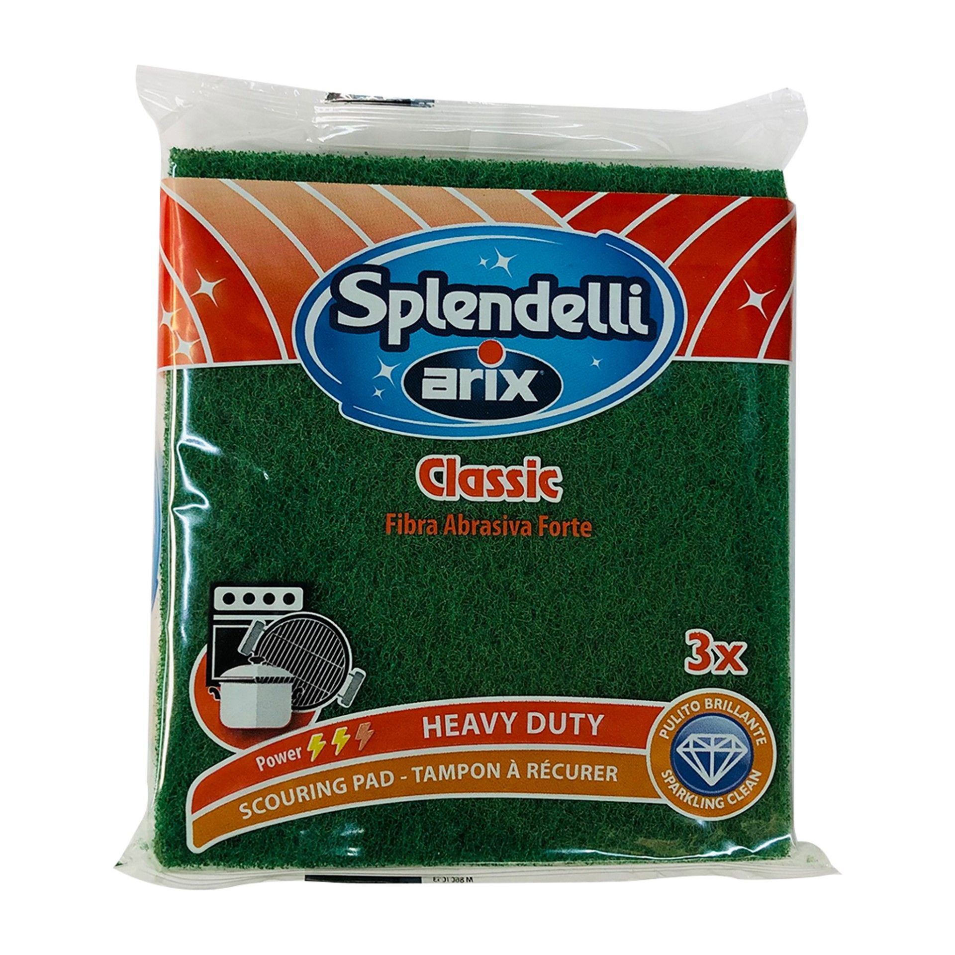 Esfregao verde arix splendelli classic 3un