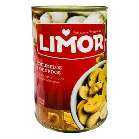 Cogumelos laminados limor 400gr Cogumelos laminados limor 400gr
