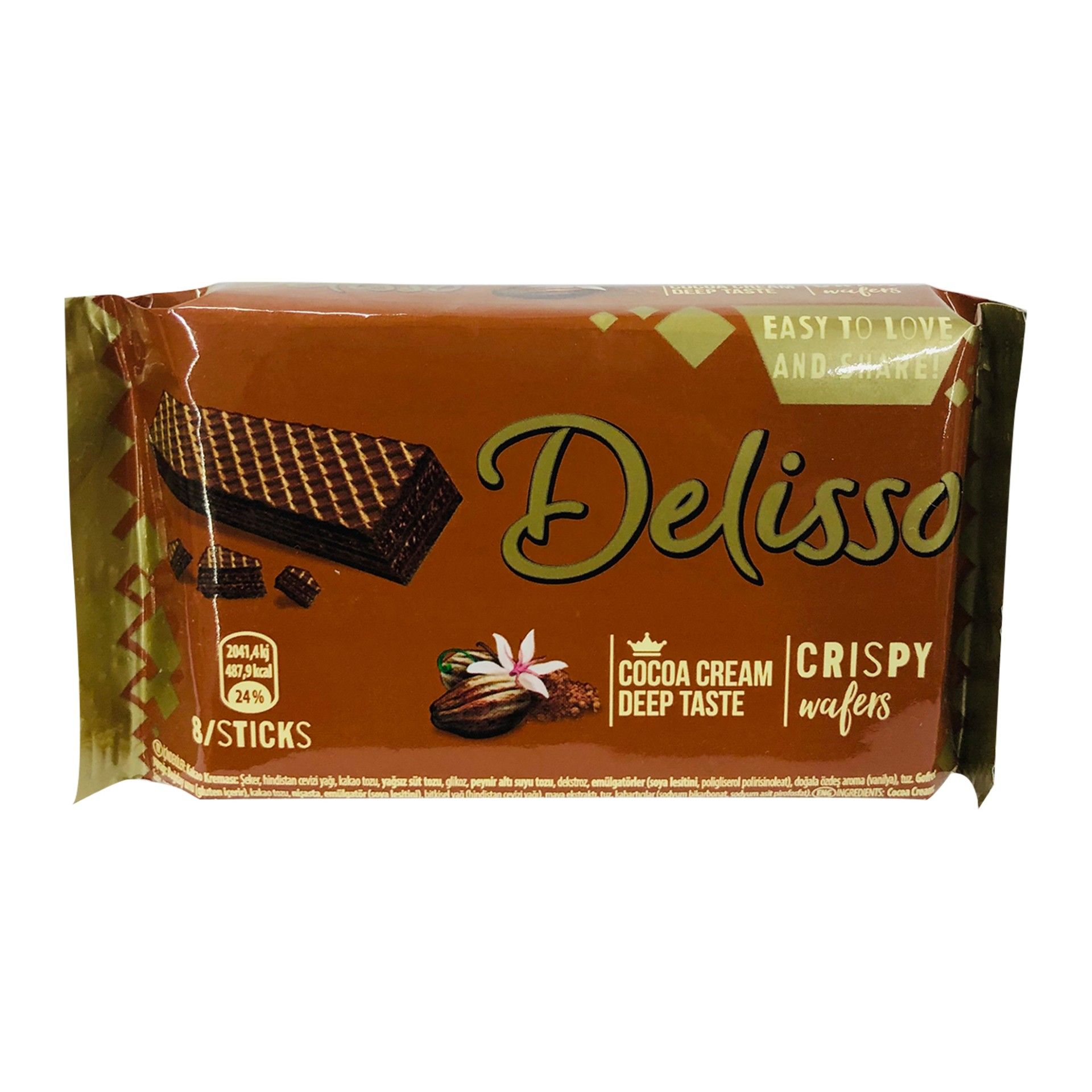 Bolacha wafer delisso 42gr cocoa/cocoa cream