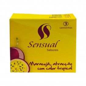 Preservativos sensual 3un maracuja