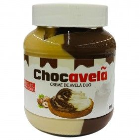 Creme barrar chocavela 350gr chocolate duo/avela