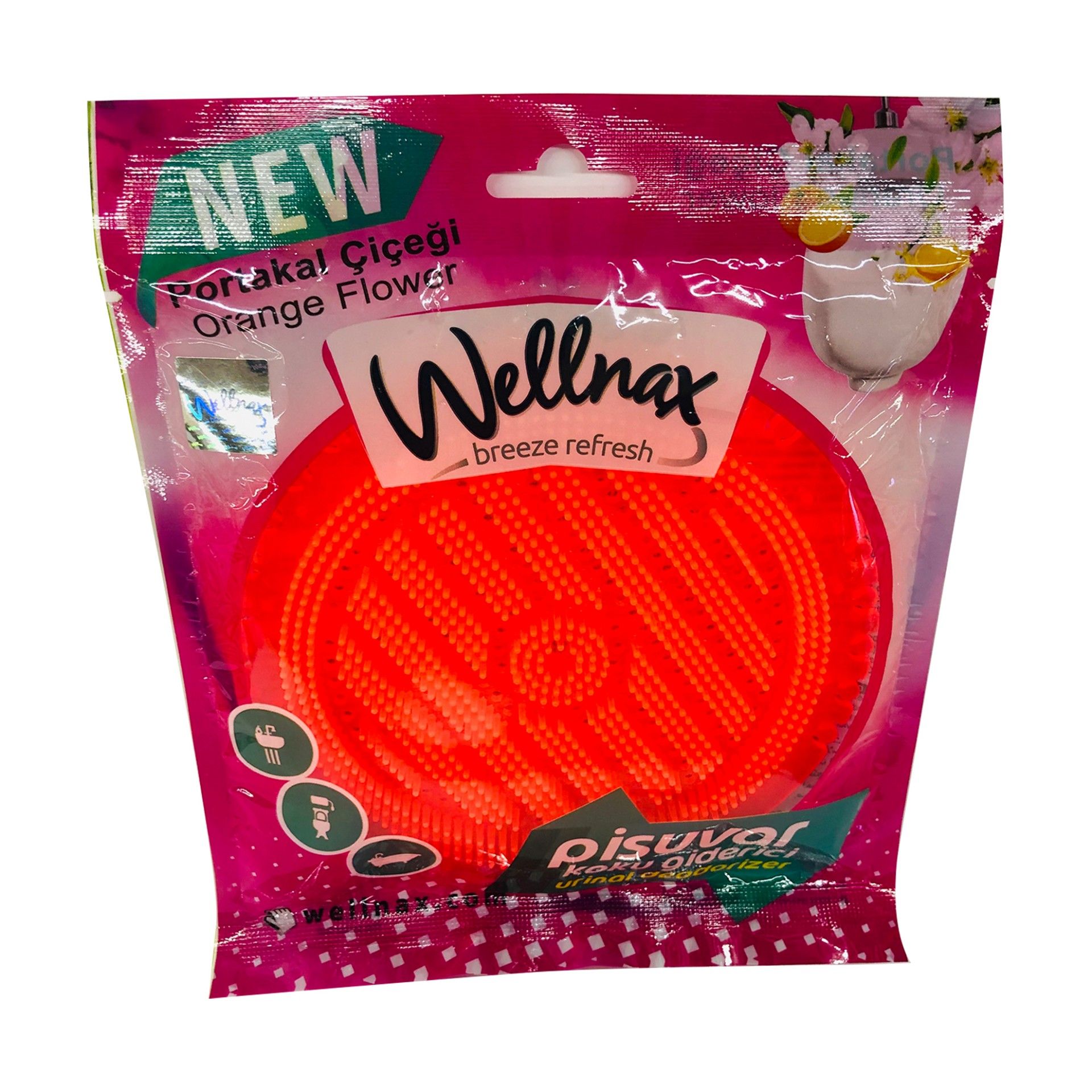 Bloco p/urinol wellnax 50gr flor laranjeira